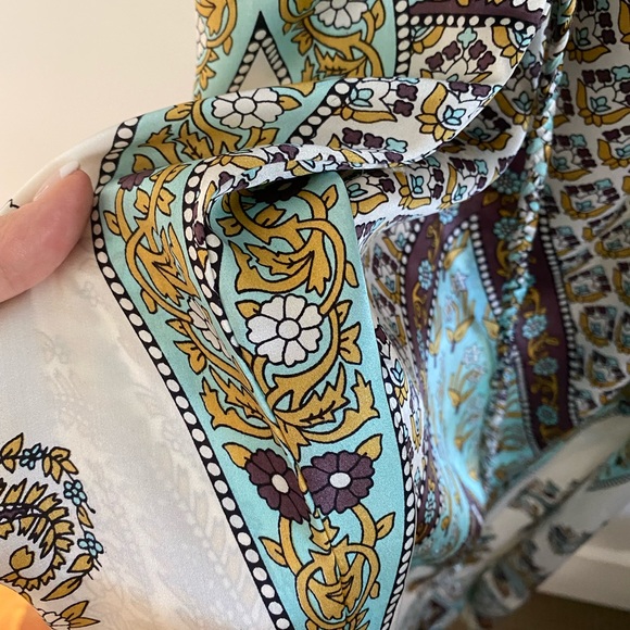 stunning LOLA Silk Maxi Dress Sz L - Picture 5 of 6